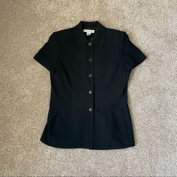 Chaus Black Dress Top and Pleated Skirt Set - Picture 1 of 5
